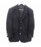 自由区 オンワード樫山 テーラードジャケット 総裏地 ウール L 黒 ブラック /YK