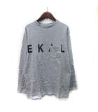 エカル EKAL Tシャツ カットソー 長袖 S グレー /YI