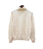 ニット カットソー タートルネック 長袖 ウール 2 M 白 アイボリー /MN