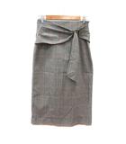 ジャスグリッティー JUSGLITTY タイトスカート ミモレ ロング グレンチェック 2 M グレー /MN
