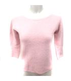 アンタイトル UNTITLED ニット カットソー Uネック 長袖 カシミヤ 0 ピンク /RT