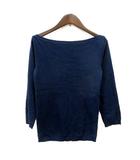 ニット カットソー 長袖 XS 紺 ネイビー /MN