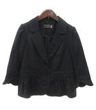 フランシュリッペ franche lippee ブラック black テーラードジャケット 七分袖 M 黒 ブラック /MS
