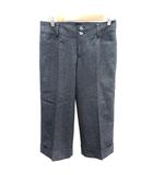 ロートレアモン LAUTREAMONT クロップドパンツ サブリナ ロールアップ ウール 2 M チャコールグレー /AU