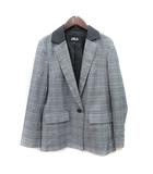 ジルバイジルスチュアート JILL by JILLSTUART テーラードジャケット 総裏地 グレンチェック M 黒 ブラック 白 ホワイト /YI