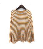 ヌーディージーンズ nudie jeans カットソー ボーダー 長袖 M オレンジ /YI