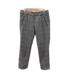 コムサモデルズ COMME CA MODELS テーパードパンツ グレンチェック L グレー /MN