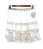 フランシュリッペ franche lippee フレアスカート ミニ フリル ティアード M アイボリー 白 ホワイト /AU