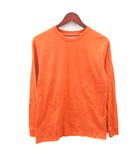 ナノユニバース nano universe カットソー Tシャツ クルーネック 長袖 S オレンジ /MN