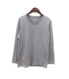 グリーンレーベルリラクシング ユナイテッドアローズ green label relaxing Tシャツ カットソー Vネック 長袖 S グレー /MS