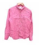 シップスジェットブルー SHIPS JET BLUE カジュアルシャツ 長袖 麻 リネン S ピンク /YK
