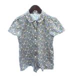 イエナ IENA エーグル AIGLE シャツ ブラウス ラウンドカラー 花柄 半袖 M ベージュ /AU