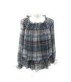 チュニック シフォン シアー 長袖 総柄 マルチカラー /YI