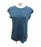 セオリー Theory ニット カットソー フレンチスリーブ 麻 リネン S 青 ブルー /YK