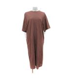 レイビームス Ray Beams Tシャツワンピース ロング 半袖 茶 ブラウン /YI
