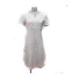 ジェイ&アール J&R ワンピース ひざ丈 半袖 M ベージュ /YI