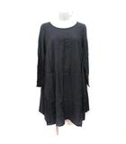 メルチェリア ドレステリア Merceria Dressterior ワンピース ひざ丈 長袖 黒 ブラック /YI