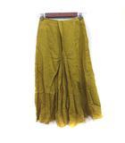 イエナ IENA フレアスカート ロング 麻混 リネン混 34 XS 黄土色 /YI