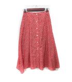 イエナ IENA フレアスカート ロング 花柄 34 XS 赤 レッド /YI