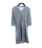 ナチュラルビューティーベーシック NATURAL BEAUTY BASIC ワンピース ひざ丈 七分袖 M グレー /AU