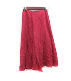 イエナ IENA フレアスカート ロング 麻混 リネン混 34 XS 赤 レッド /YI