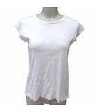 ザラ ZARA カットソー クルーネック フレンチスリーブ S 白 ホワイト /YK