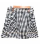シェリーラファム Cherir la femme フランシュリッペ franche lippee 台形スカート ミニ ギンガムチェック S 黒 ブラック 白 ホワイト /YK