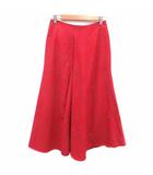 イエナ IENA フレアスカート ロング チェック ウール 38 M 赤 レッド /YK