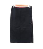 イエナ IENA タイトスカート ロング ラップ ウール 34 紺 ネイビー ピンク /MS