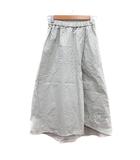 プードゥドゥ POU DOU DOU フレアスカート ロング 刺繍 M ライトグレー /MN