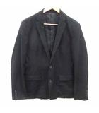 テーラードジャケット 総裏地 ストライプ M 黒 ブラック /YK