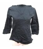 ブラウス シャツ 七分袖 S 黒 ブラック /YK