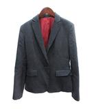 コムサイズム COMME CA ISM テーラードジャケット シングル 総裏地 千鳥格子 11 L チャコールグレー /AU