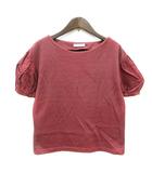 オリーブデオリーブ OLIVE des OLIVE ニット カットソー 五分袖 切替 F 赤 レッド /MN