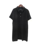 ザラ ZARA ワンピース ひざ丈 半袖 L 黒 ブラック /MS