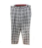 コムサイズム COMME CA ISM テーパードパンツ チェック L グレー /RT