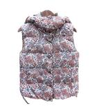 ブラン BLANC.. basque ダウンベスト フード 総裏地 ペイズリー柄 茶 ブラウン /AU