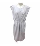 ビス ViS ワンピース ひざ丈 Vネック フレンチスリーブ M グレー /YK