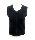 ジーユー GU ベスト ニット 前開き ノースリーブ M 黒 ブラック /RT ●RY
