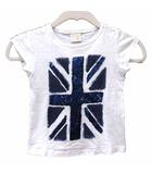 ザラ ZARA Girls Tシャツ カットソー クルーネック スパンコール 半袖 110cm 白 ホワイト /YK ●RY