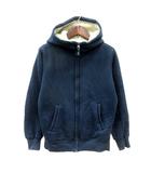 ユニクロ UNIQLO パーカー ジップアップ 裏ボア 150 紺 ネイビー /MN ●RY