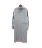 ユナイテッドアローズ A DAY IN THE LIFE UNITED ARROWS ワンピース ニット ミモレ ロング ハイネック 長袖 グレー /MN