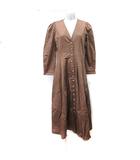 ザラウーマン ZARA WOMAN シャツワンピース ロング 長袖 M 茶 ブラウン /YI