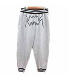 プーマ PUMA ジョガーパンツ 裏起毛 プリント US L ライトグレー /YK