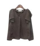 ミッシュマッシュ MISCH MASCH ブラウス 長袖 フリル M 茶 ブラウン /MN