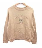 マウジー MOUSSY トレーナー スウェット ロゴ刺しゅう 長袖 F ベージュ /YK