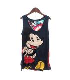 デシグアル Desigual チュニック カットソー プリント ノースリーブ M 紺 ネイビー /MN