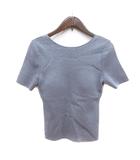 スナイデル SNIDEL ニット カットソー 半袖 ラメ リブ F 紫 パープル /MN