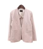 トゥモローランドコレクション TOMORROWLAND collection ノーカラージャケット 背抜き 36 S ピンク /MN