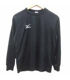 ミズノ MIZUNO スポーツウェア カットソー ロゴプリント 長袖 M 黒 ブラック /YK